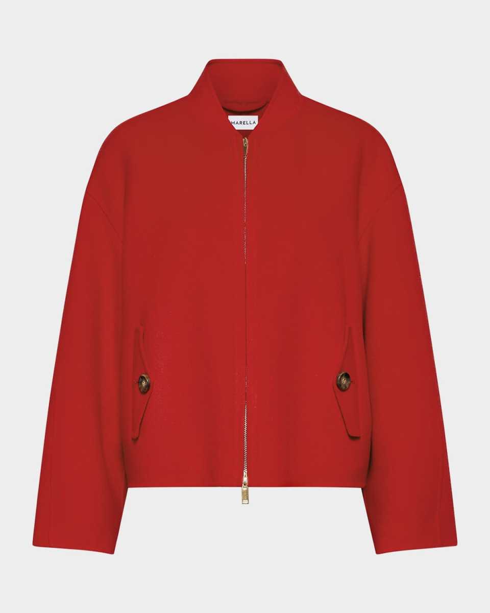 Medusa Wool Broadcloth Bomber Jacket